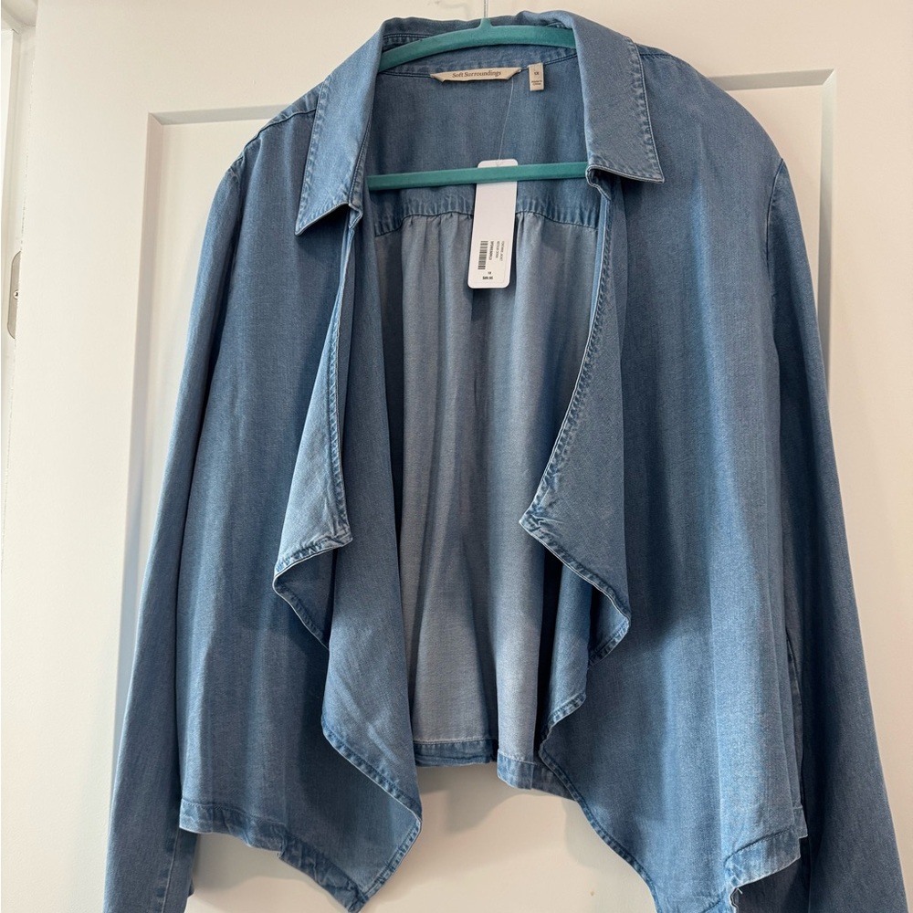 Soft Surroundings Light Blue Denim Jacket